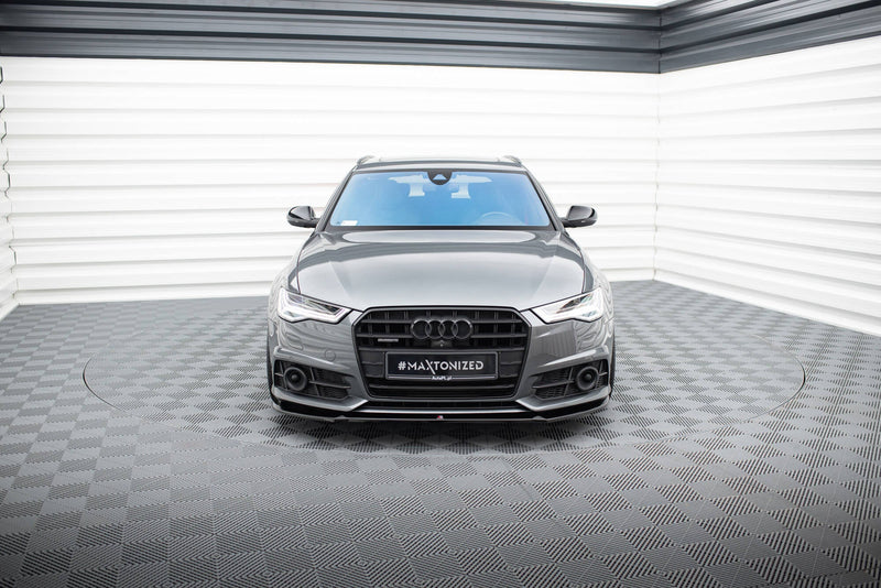 Maxton Front Splitter V.1 Audi A6 C7 S-Line/ S6 C7 Facelift - Gloss Black