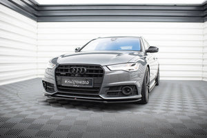 Maxton Front Splitter V.1 Audi A6 C7 S-Line/ S6 C7 Facelift - Gloss Black