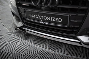 Maxton Front Splitter V.1 Audi A6 C7 S-Line/ S6 C7 Facelift - Gloss Black