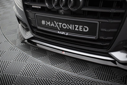 Maxton Front Splitter V.1 Audi A6 C7 S-Line/ S6 C7 Facelift - Gloss Black