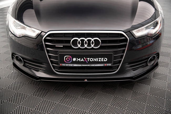 Maxton frontsplitter til Audi A6 C7 – blank sort – billede 2 af 5