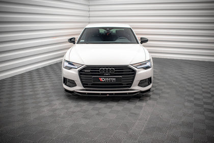 Maxton Front Splitter V.1 Audi A6 C8 - Gloss Black
