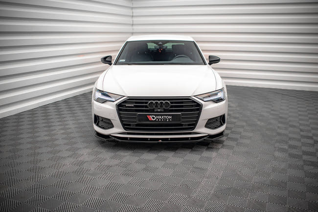 Maxton Front Splitter V.1 Audi A6 C8 - Gloss Black