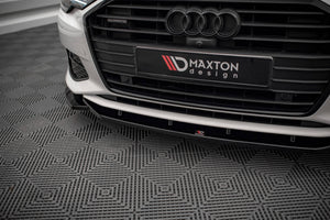 Maxton Front Splitter V.1 Audi A6 C8 - Gloss Black