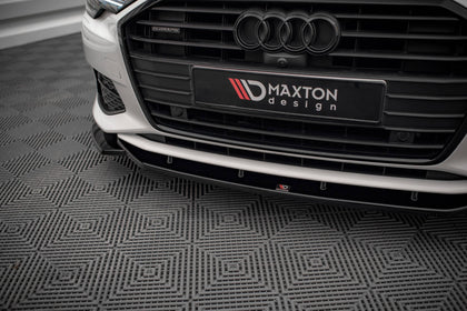 Maxton Front Splitter V.1 Audi A6 C8 - Gloss Black