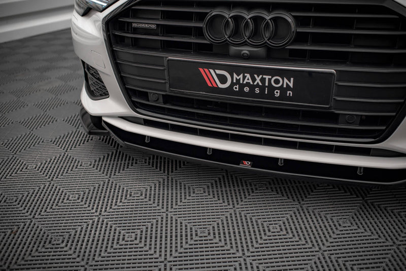 Maxton Front Splitter V.1 Audi A6 C8 - Gloss Black