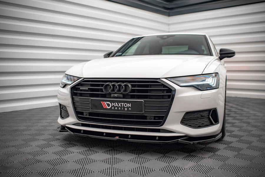 Maxton Front Splitter V.1 Audi A6 C8 - Gloss Black