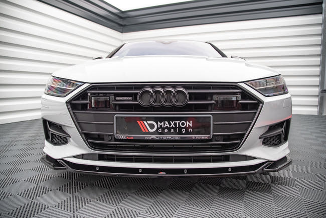 Maxton frontsplitter til Audi A7 C8 – blank sort – billede 2 af 4