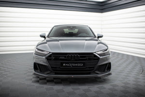 Maxton frontsplitter til Audi A7 S-Line C8 / S7 C8 / C8 Facelift / S7 Facelift – blank sort – billede 2 af 5