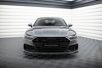 Maxton frontsplitter til Audi A7 S-Line C8 / S7 C8 / C8 Facelift / S7 Facelift – blank sort – billede 2 af 5
