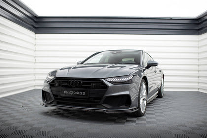 Maxton frontsplitter til Audi A7 S-Line C8 / S7 C8 / C8 Facelift / S7 Facelift – blank sort – billede 1 af 5