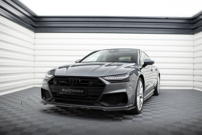 Maxton frontsplitter til Audi A7 S-Line C8 / S7 C8 / C8 Facelift / S7 Facelift – blank sort – billede 1 af 5