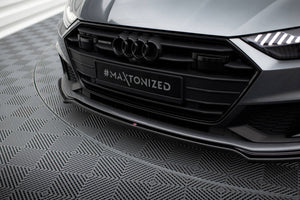 Maxton frontsplitter til Audi A7 S-Line C8 / S7 C8 / C8 Facelift / S7 Facelift – blank sort – billede 3 af 5