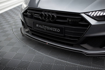 Maxton frontsplitter til Audi A7 S-Line C8 / S7 C8 / C8 Facelift / S7 Facelift – blank sort – billede 3 af 5
