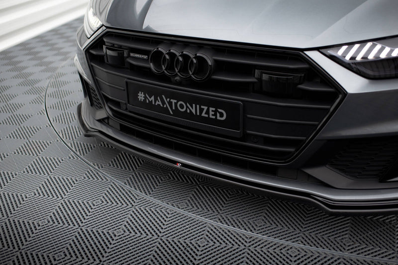 Maxton frontsplitter til Audi A7 S-Line C8 / S7 C8 / C8 Facelift / S7 Facelift – blank sort – billede 3 af 5
