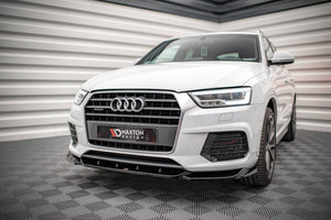 Maxton frontsplitter til Audi Q3 Sport 8U Facelift – blank sort – billede 1 af 5