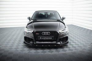Maxton frontsplitter til Audi RS3 8V Facelift Sedan – blank sort – billede 2 af 5