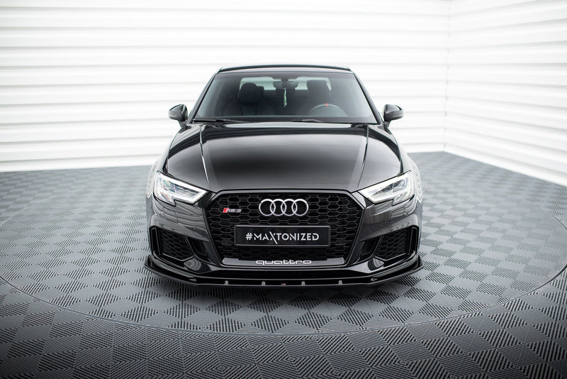 Maxton frontsplitter til Audi RS3 8V Facelift Sedan – blank sort – billede 2 af 5