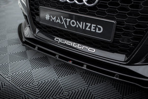 Maxton frontsplitter til Audi RS3 8V Facelift Sedan – blank sort – billede 3 af 5