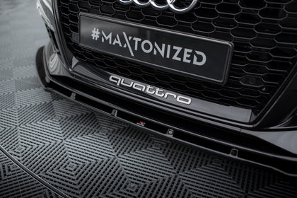 Maxton frontsplitter til Audi RS3 8V Facelift Sedan – blank sort – billede 3 af 5