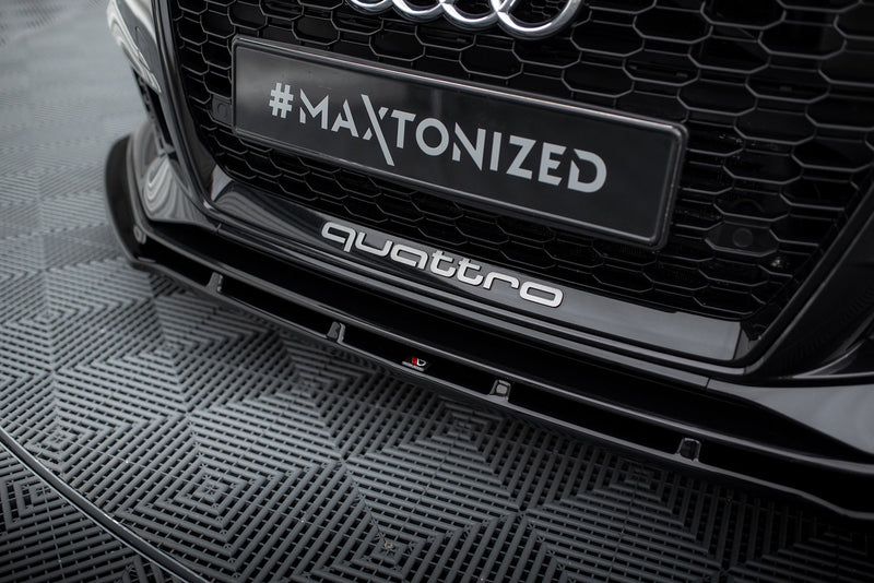 Maxton frontsplitter til Audi RS3 8V Facelift Sedan – blank sort – billede 3 af 5