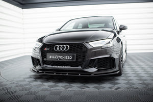 Maxton frontsplitter til Audi RS3 8V Facelift Sedan – blank sort – billede 1 af 5