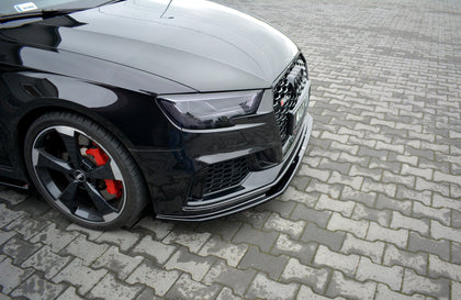 Maxton frontsplitter til Audi RS3 Sportback 8V Facelift – blank sort – billede 4 af 6