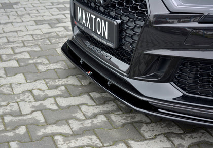 Maxton frontsplitter til Audi RS3 Sportback 8V Facelift – blank sort – billede 3 af 6