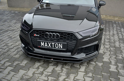 Maxton frontsplitter til Audi RS3 Sportback 8V Facelift – blank sort – billede 2 af 6