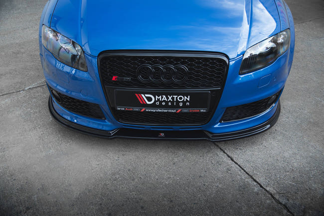 Maxton Front Splitter V.1 Audi RS4 B7 - Gloss Black
