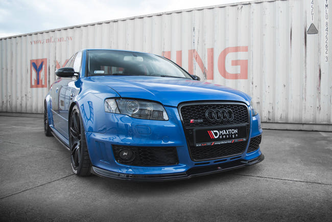 Maxton Front Splitter V.1 Audi RS4 B7 - Gloss Black