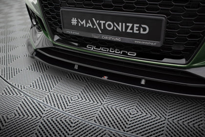 Maxton Front Splitter V.1 Audi RS4 B9 - Gloss Black