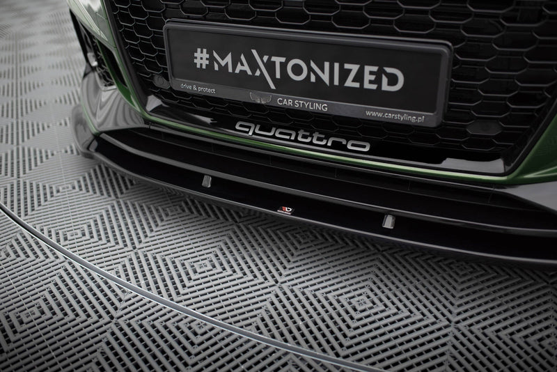 Maxton Front Splitter V.1 Audi RS4 B9 - Gloss Black