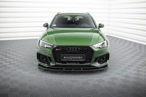 Maxton Front Splitter V.1 Audi RS4 B9 - Gloss Black