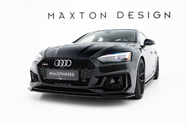 Maxton Front Splitter V.1 Audi RS5 F5 Coupe / Sportback - Gloss Black
