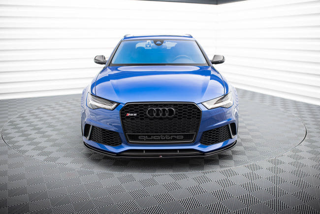 Maxton frontsplitter til Audi RS6 C7 / C7 Facelift – blank sort – billede 2 af 5
