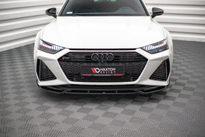 Maxton Front Splitter V.1 Audi RS6 C8 / RS7 C8 - Gloss Black