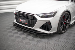 Maxton Front Splitter V.1 Audi RS6 C8 / RS7 C8 - Gloss Black