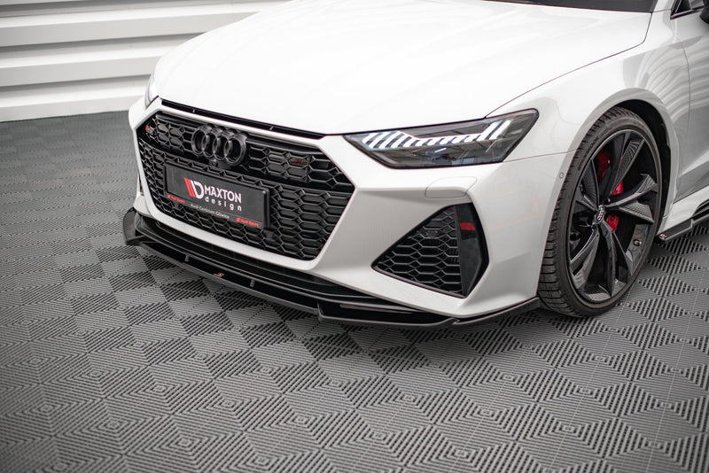 Maxton Front Splitter V.1 Audi RS6 C8 / RS7 C8 - Gloss Black