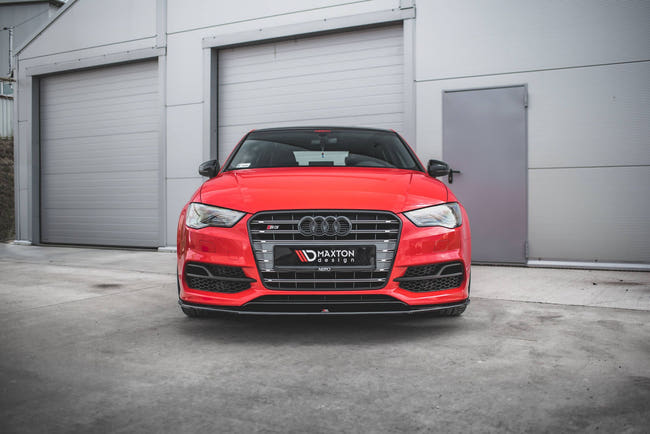Maxton frontsplitter til Audi S3 / A3 S-Line 8V Sedan / Cabrio – blank sort – billede 2 af 4