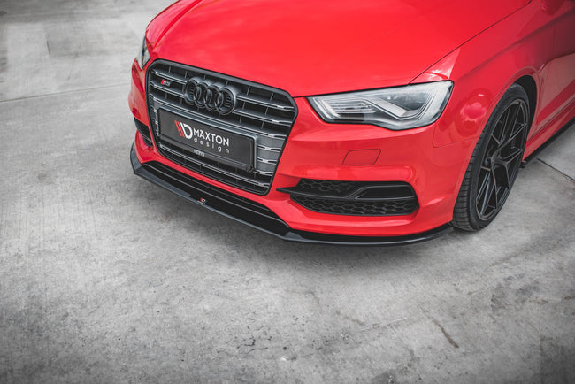 Maxton frontsplitter til Audi S3 / A3 S-Line 8V Sedan / Cabrio – blank sort – billede 1 af 4
