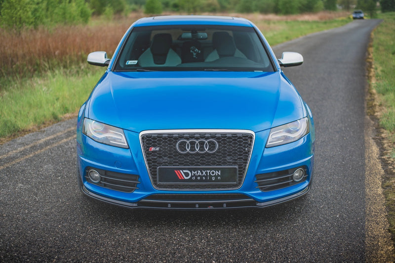 Maxton frontsplitter til Audi S4 / A4 S-Line B8 – blank sort – billede 2 af 7