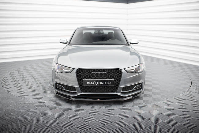 Maxton frontsplitter til Audi S5/A5 S-Line 8T Facelift – blank sort – billede 2 af 5