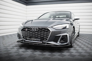Maxton frontsplitter til Audi S5 / A5 S-Line F5 Facelift – blank sort – billede 1 af 5