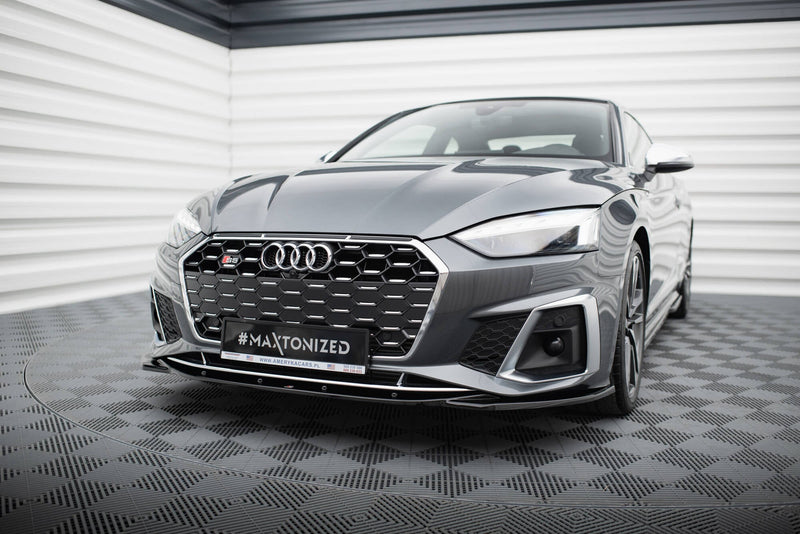Maxton frontsplitter til Audi S5 / A5 S-Line F5 Facelift – blank sort – billede 1 af 5