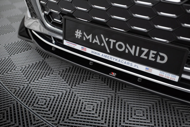 Maxton frontsplitter til Audi S5 / A5 S-Line F5 Facelift – blank sort – billede 3 af 5