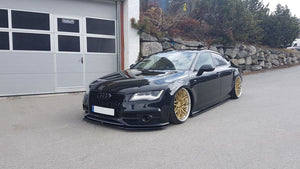 Maxton frontsplitter til Audi S7 / A7 S-Line C7 – blank sort – billede 1 af 6