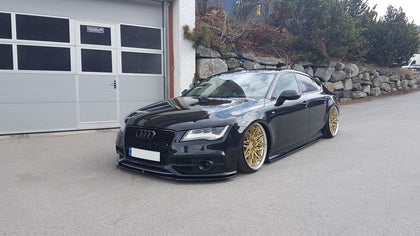 Maxton frontsplitter til Audi S7 / A7 S-Line C7 – blank sort – billede 1 af 6