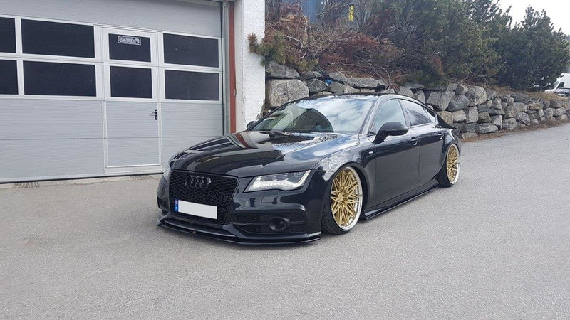 Maxton frontsplitter til Audi S7 / A7 S-Line C7 – blank sort – billede 1 af 6