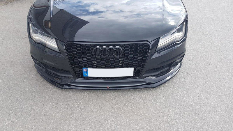 Maxton frontsplitter til Audi S7 / A7 S-Line C7 – blank sort – billede 2 af 6